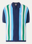 ICECREAM Fijngebreid regular fit overhemd met logoborduring