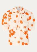 L.K.Bennett Flora blouse met bloemenprint en strikkraag