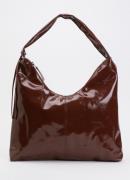 Nona XL crossbodytas van leer met lakfinish