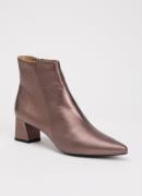 Unisa Jimera enkellaarsje van leer met metallic finish