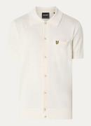 Lyle & Scott Fijngebreid regular fit overhemd met logo en borstzak