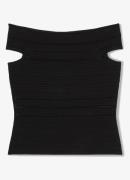 Reiss Alessia off-shoulder top met opengewerkt dessin
