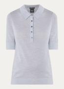 BOSS Fidenko fijngebreide polo van wol