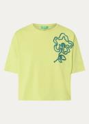 Benetton T-shirt met bloemborduring