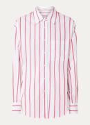 The Frankie Shop Lui blouse met streepprint en borstzak