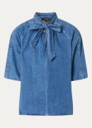 Expresso Tuniek van denim met sjaalkraag