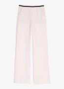 Maje Mid waist wide fit pantalon met tweed-look en lurex