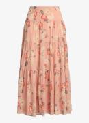Ralph Lauren Gelaagde midi A-lijn rok met plooien en bloemenprint