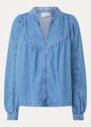 ba&sh Lay tuniek van chambray