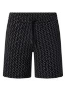 Armani Straight fit korte joggingbroek met logoprint en trekkoord