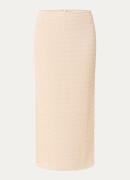 ba&sh Prettie grofgebreide semi-transparante maxi rok met split