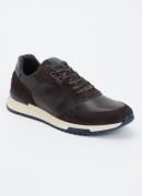 Dune London Thornbury sneaker van leer met suède details