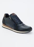 Dune London Thame sneaker van leer met ritsdetail