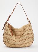 ba&sh Arya schoudertas met leren details