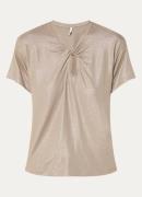 Summum T-shirt met glanzende finish en cut-out detail