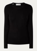 Selected Dianna longsleeve van lyocell met ribstructuur