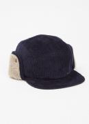 Barts Rayner muts van corduroy met teddy detail