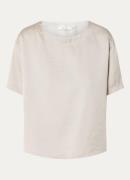 Knit-ted Nori top van satijn