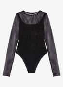 Maje Semi-transparante body met glitter