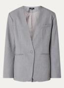 Refined Department Mea blazer met backprint en paspelzakken