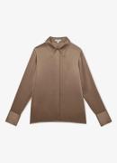 Reiss AMEIRA Silk Satin Concealed Placket Shirt