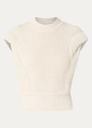 IRO Nash grofgebreide mouwloze top met cut-out detail