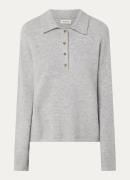 Modström Tree grofgebreide polo in alpaca wolblend