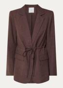 Neo Noir Jemmie blazer met schoudervulling en trekkoord