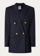 Sandro Blazer in wolblend met schoudervulling en streepprint