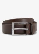 HUGO Riem van leer met logo