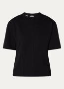 Selected Mesa T-shirt met schoudervulling en siernaad