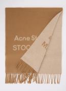 Acne Studios Sjaal van wol met logoprint 43 x 200 cm