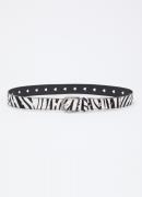 Fabienne Chapot Riem van koeienvacht met zebraprint