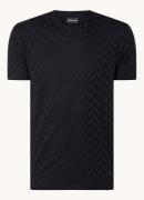 Armani T-shirt met structuur en stretch
