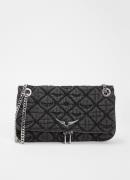 Zadig&Voltaire Rock Nano clutch van denim met afneembare schouderriem