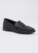 Dune London Gazillion loafer van leer met studs