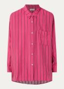 American Vintage Ysoli blouse met streepprint en borstzak