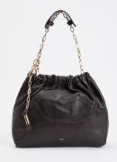 ba&sh Nappa June M schoudertas van lamsleer met verstelbare schouderri...