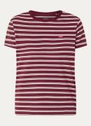 Levi's T-shirt met streepprint en logoborduring