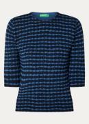 Benetton Fijngebreide top met grafische print