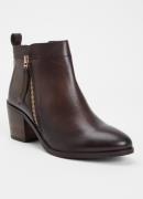 Dune London Wide fit Paicing enkellaarsje van leer