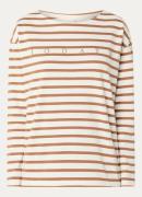 10DAYS Longsleeve met streepprint en 3D logo