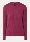Josephine & Co Lili ribgebreide longsleeve met ribstructuur