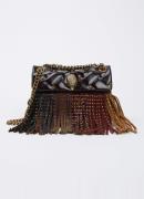Kurt Geiger Kensington Mini schoudertas van leer met franjes