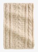 Marc O'Polo Kabelgebreide sjaal in wolblend 220 x 30 cm