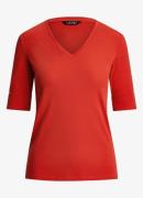 Ralph Lauren T-shirt met V-hals en halflange mouw