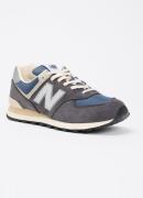 New Balance 574 sneaker van met suède en mesh details