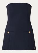 JOSH V Ivy strapless top met smockwerk en steekzakken