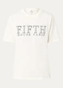 Fifth House Jinnys T-shirt met logoborduring