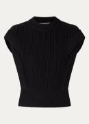 IRO Nash grofgebreide mouwloze top met cut-out detail